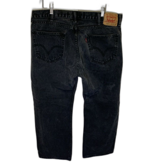 Levi’s 505 Faded Charcoal Black Straight Leg Jeans Size 38 X 27 - Picture 4 of 12